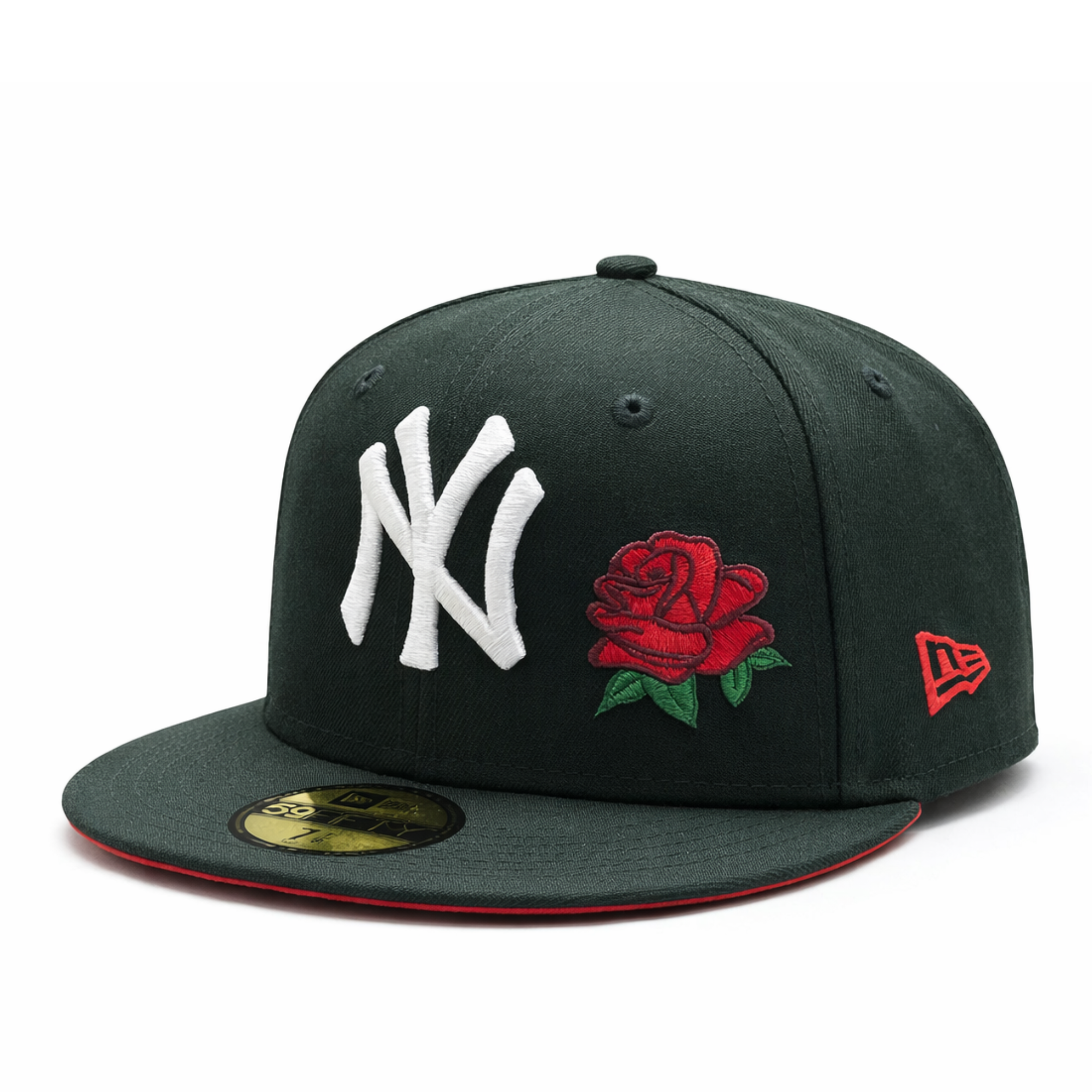 New_Era_New_York_Yankees_59FIFTY_Black_Red_Rose_Side_Front