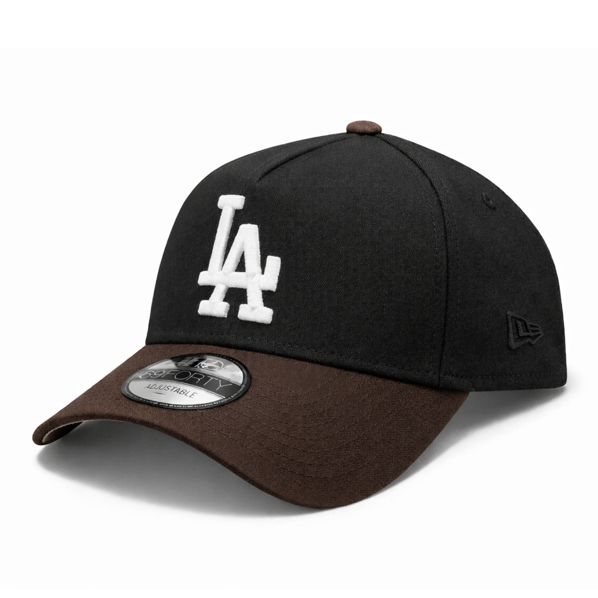new-era-los-angeles-dodgers-black-brown-2-tone-9forty-a-frame-snapback-hat-front