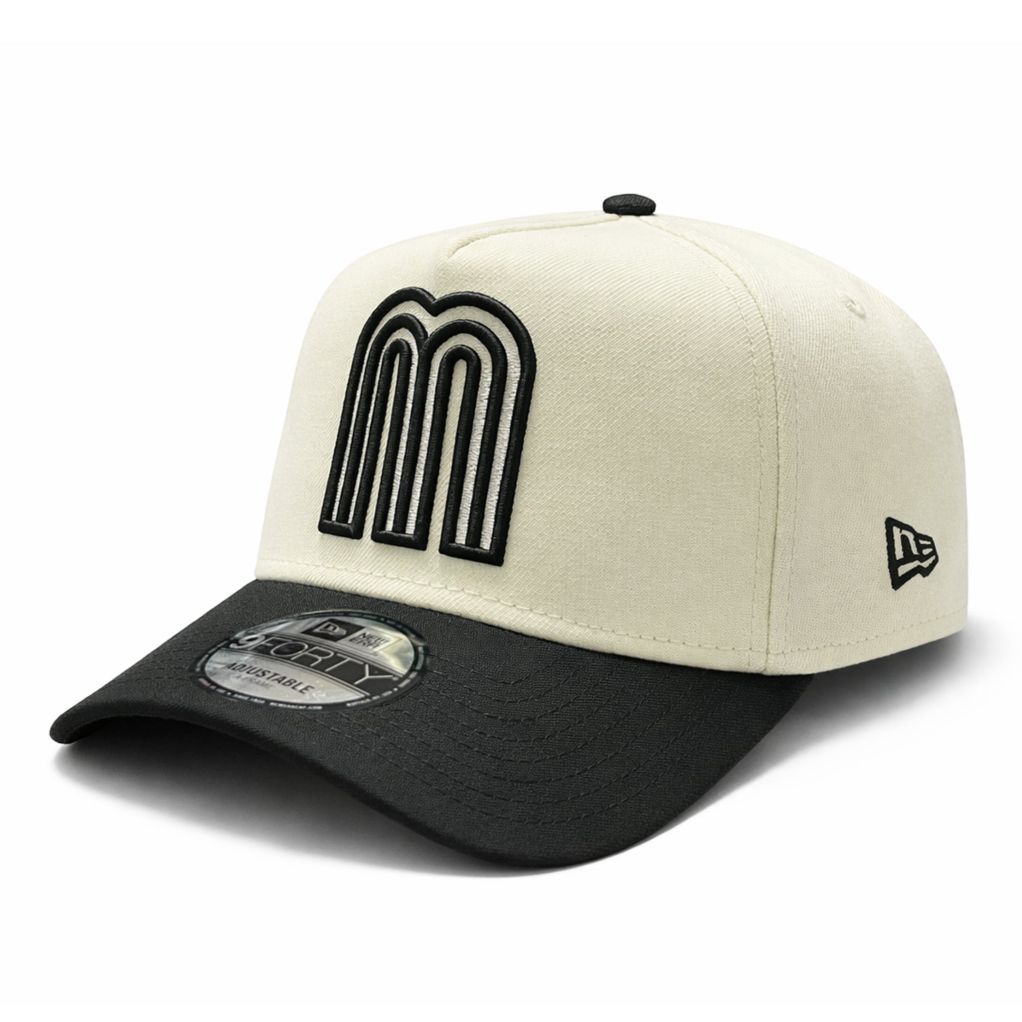 new-era-mexico-baseball-9forty-a-frame-snapback-chrome-black-front-detail